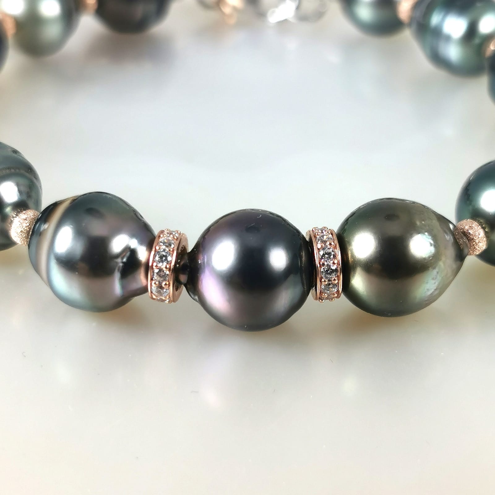 bracelet de perles de culture de Tahiti baroques Bracelet perles de Tahiti